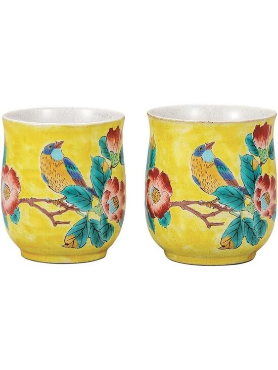 Other - Handcrafted Kutani Tea Cup - Elegant Japanese Porcelain, Floral Design, Perfect